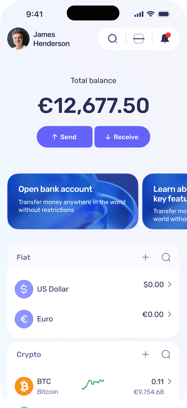 BitBeon app — home screen